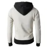 Fashionable men's hoodie - with turtleneck - long sleeves / pockets / zippersHoodies & Sweatshirt