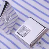 Elegant square cufflinks - silver - with crystalsCufflinks