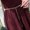 Fashionable metal belt - long thin chain - with colorful beads - adjustableBelts