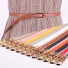 Elegant thin leather belt - adjustableBelts