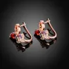 Elegant rose gold stud earrings - four color zircon - butterflies shapedEarrings