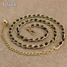 Fashionable metal belt - long thin chain - with colorful beads - adjustableBelts