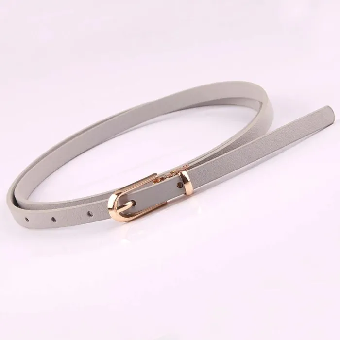 Elegant thin leather belt - adjustableBelts