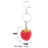 Metal keychain with acrylic raspberryKeyrings