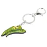 Metal keyring - with acrylic green peppersKeyrings