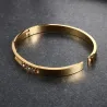 Elegant bracelet - with sliding rhinestones - stainless steelBracelets