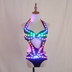 Sexy party outfit - luminous bikini - pixel LED - for night dancing / masquerades / HalloweenCostumes