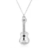 Trendy necklace with guitar pendant - stainless steel - unisexNecklaces