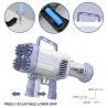 Electric bubble gun / machine - with cooling fan / lights - 64-holesToys