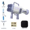 Electric bubble gun / machine - with cooling fan / lights - 64-holesToys