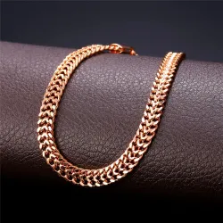 Trendy wide mesh bracelet - punk style - stainless steelBracelets