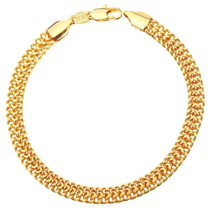 Trendy wide mesh bracelet - punk style - stainless steelBracelets