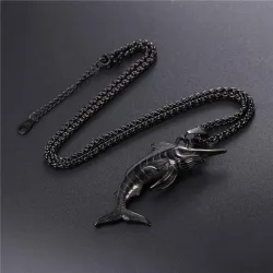 Necklace with swordfish - stainless steel - unisexNecklaces
