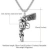 Necklace with gun shaped pendant - stainless steelNecklaces