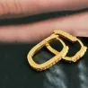 Fashionable geometric earrings - with zircon - 925 sterling silverEarrings