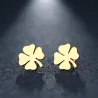 Four leaf clover stud earrings - gold / silverEarrings