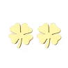 Four leaf clover stud earrings - gold / silverEarrings
