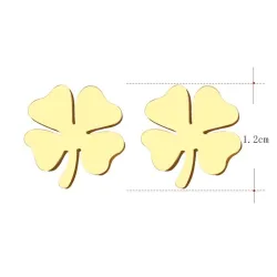 Four leaf clover stud earrings - gold / silverEarrings
