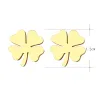 Four leaf clover stud earrings - gold / silverEarrings