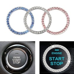 Car engine start / stop switch button cover - with crystals