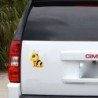 Car / motorcycle sticker - small yellow beeStickers