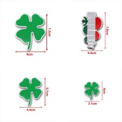 Aluminum car / motorcycle sticker - four leaf lucky cloverStickers