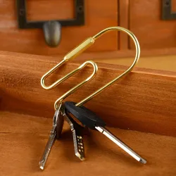 Vintage brass loop - golden keychain - key organizerKeyrings