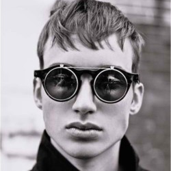 Vintage flip up sunglasses - steampunk style - double layer - unisex
