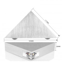 Modern wall lamp - triangle shaped - aluminum - LED - 3WWall lights