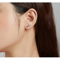 Lovely earrings with bird / leaf - 925 sterling silverEarrings