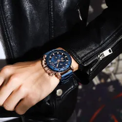 CRRJU - luxury men's watch - big dial - waterproof - stainless steelWatches