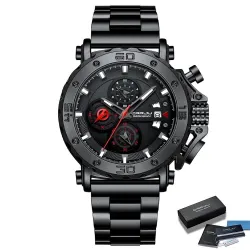 CRRJU - luxury men's watch - big dial - waterproof - stainless steelWatches