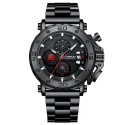 CRRJU - luxury men's watch - big dial - waterproof - stainless steelWatches