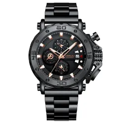 CRRJU - luxury men's watch - big dial - waterproof - stainless steelWatches