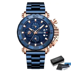 CRRJU - luxury men's watch - big dial - waterproof - stainless steelWatches