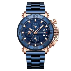 CRRJU - luxury men's watch - big dial - waterproof - stainless steelWatches