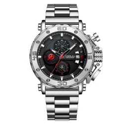 CRRJU - luxury men's watch - big dial - waterproof - stainless steelWatches