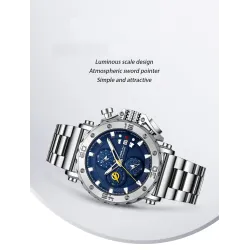 CRRJU - luxury men's watch - big dial - waterproof - stainless steelWatches