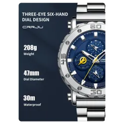 CRRJU - luxury men's watch - big dial - waterproof - stainless steelWatches