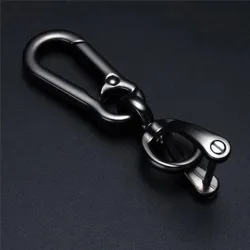 Metal keychain - 360 degree rotating - detachable - D-shapeKeyrings