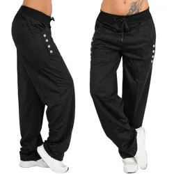 Classic loose long pants - with pockets / drawstringsPants