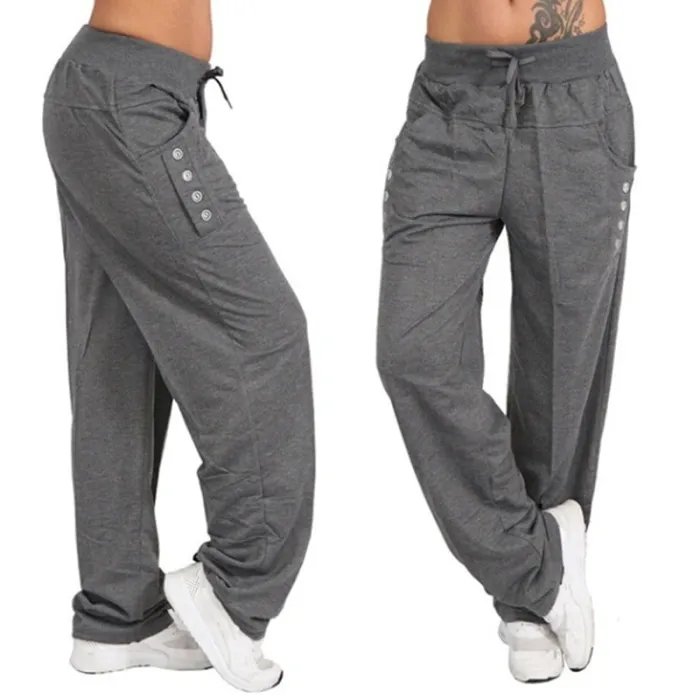 Classic loose long pants - with pockets / drawstringsPants