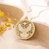 Vintage stainless steel necklace - Eagle / Cross / God guardian pendant - gold platedNecklaces