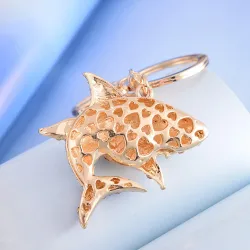 Crystal shark - keychainKeyrings
