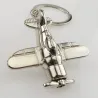 Combat airplane - silver - keychainKeyrings