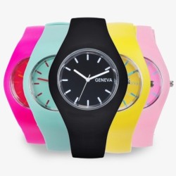 Trendy silicone watch - ultra thin - unisex