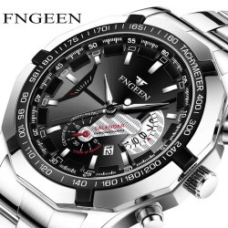 Luxurious men's watch - luminous - calendar - waterproof - stainless steel