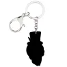 Halloween skull with hat - acrylic keychainKeyrings