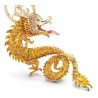 Keychain with a yellow crystal dragonKeyrings