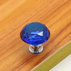 Elegant furniture knobs - glass diamond shapeFurniture